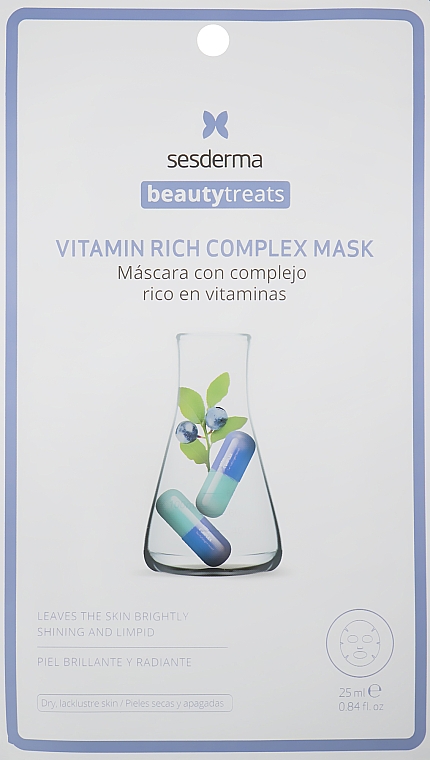 Тканинна маска з вітамінним комплексом - SesDerma Laboratories Beauty Treats Vitamin Rich Complex Mask — фото N1