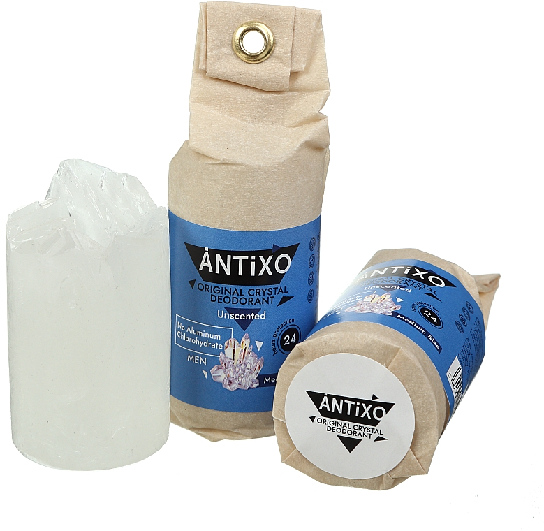Сольовий дезодорант з кристалічною короною, без запаху, для чоловіків - Antixo Original Crystal Deodorant — фото N1
