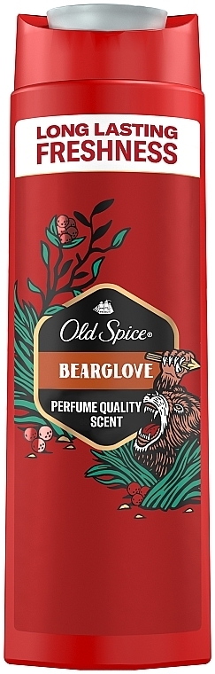 Шампунь-гель для душа 2в1 - Old Spice Bearglove Shower Gel + Shampoo 2-in-1 — фото N1