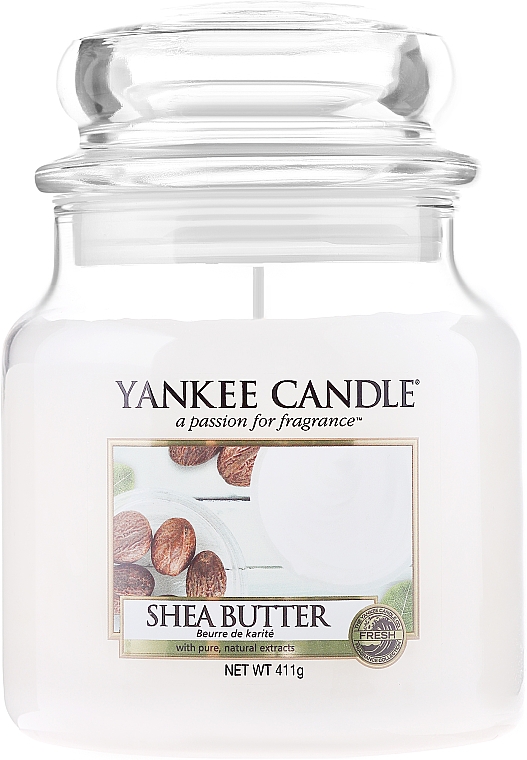 Свічка у скляній банці - Yankee Candle Shea Butter — фото N1