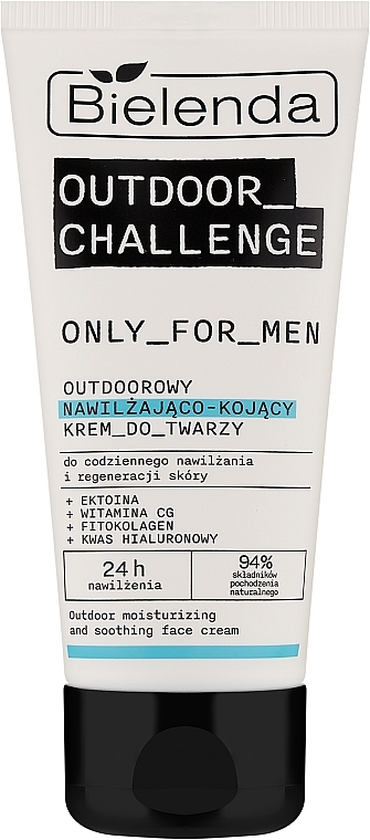 Зволожувальний і заспокійливий крем для обличчя - Bielenda Only For Men Outdoor Challenge Moisturizing And Soothing Face Cream — фото N1