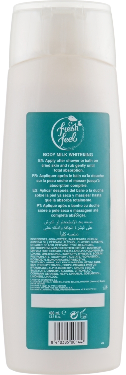 Молочко для тіла "Відбілювальне" - Fresh Feel Whitening Body Milk — фото N2