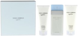 Духи, Парфюмерия, косметика Dolce & Gabbana Light Blue - Набор (edt 100 + s/g 100 + b/c 100)