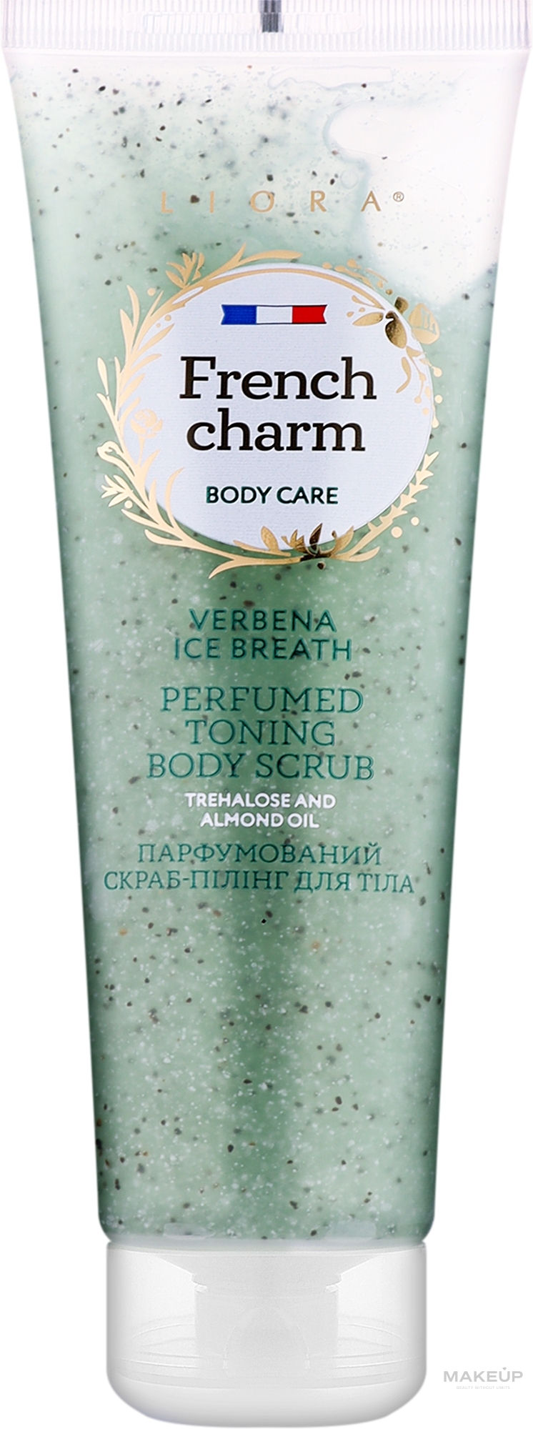 Парфюмированный cкраб-пилинг для тела - Liora French Charm Verbena Ice Breath Body Care — фото 260ml