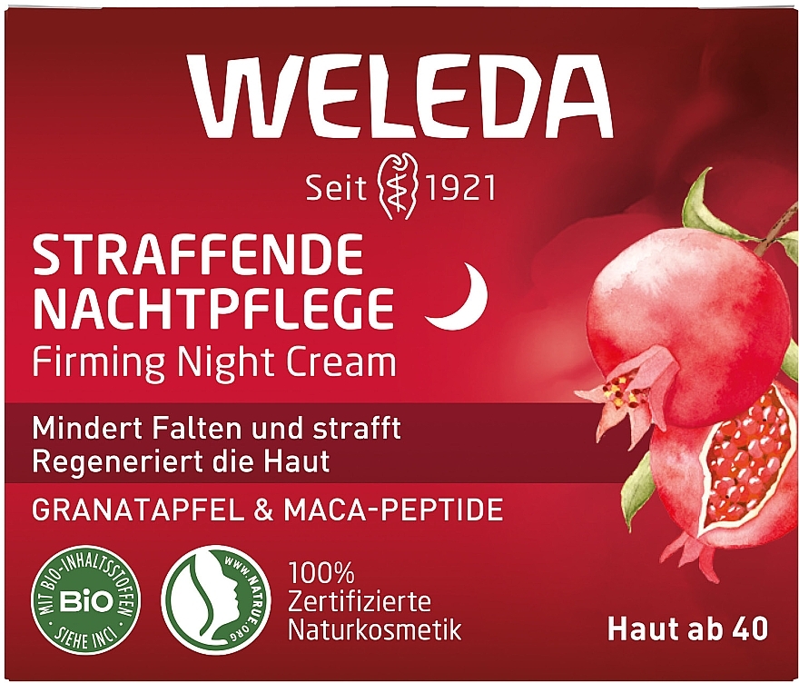 Нічний крем-ліфтинг "Гранат та пептиди Маки перуанської" - Weleda Pomegranate & Poppy Peptide Firming Night Cream — фото N3