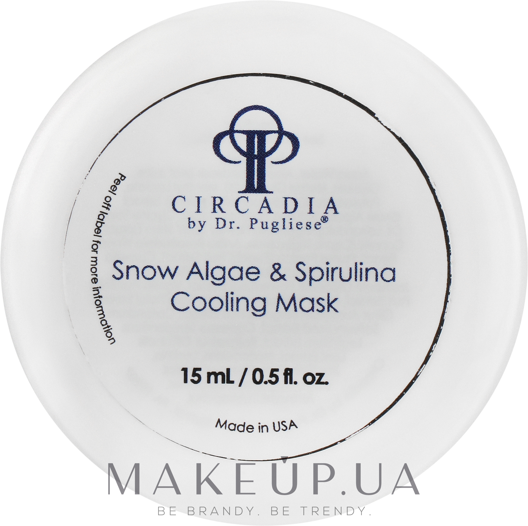 Охлаждающая маска для лица из водорослей спирулина - Circadia Snow Algae and Spirulina Cooling Mask (мини) — фото 14ml