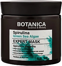 Маска для волос с экстрактом водорослей - Botanica Spirulina Green Sea Algae Expert Mask — фото N1