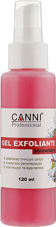Гель-ексфоліант "Суниця" - Canni Gel Exfoliant Strawberry — фото N3