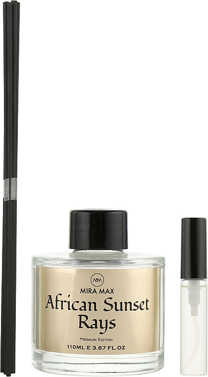 Аромадифузор - Mira Max African Sunset Rays Fragrance Diffuser With Reeds Premium Edition — фото N3