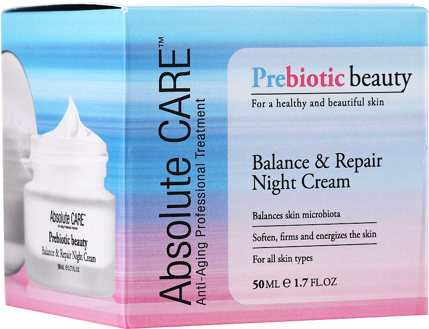 Балансувальний і відновлювальний нічний крем для обличчя - Absolute Care Prebiotic Beauty Balance&Repair Night Cream — фото N1