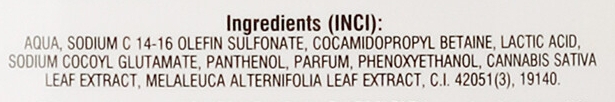 Гель для інтимної гігієни  - Bione Cosmetics Cannabis Intimate Lactic Acid and Tea Tree Wash Gel — фото N3