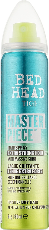 Лак для волос с блеском - Tigi Bed Head Masterpiece Hairspray Extra Strong Hold Level 4 — фото N7