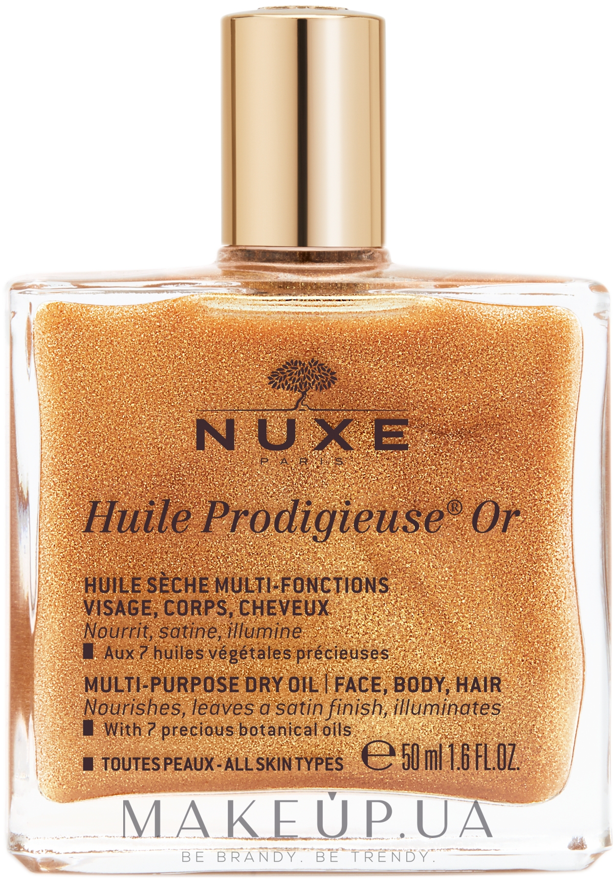 Чудове сухе золоте масло - Nuxe Huile Prodigieuse Multi-Purpose Care Multi-Usage Dry Oil Golden Shimmer — фото 50ml