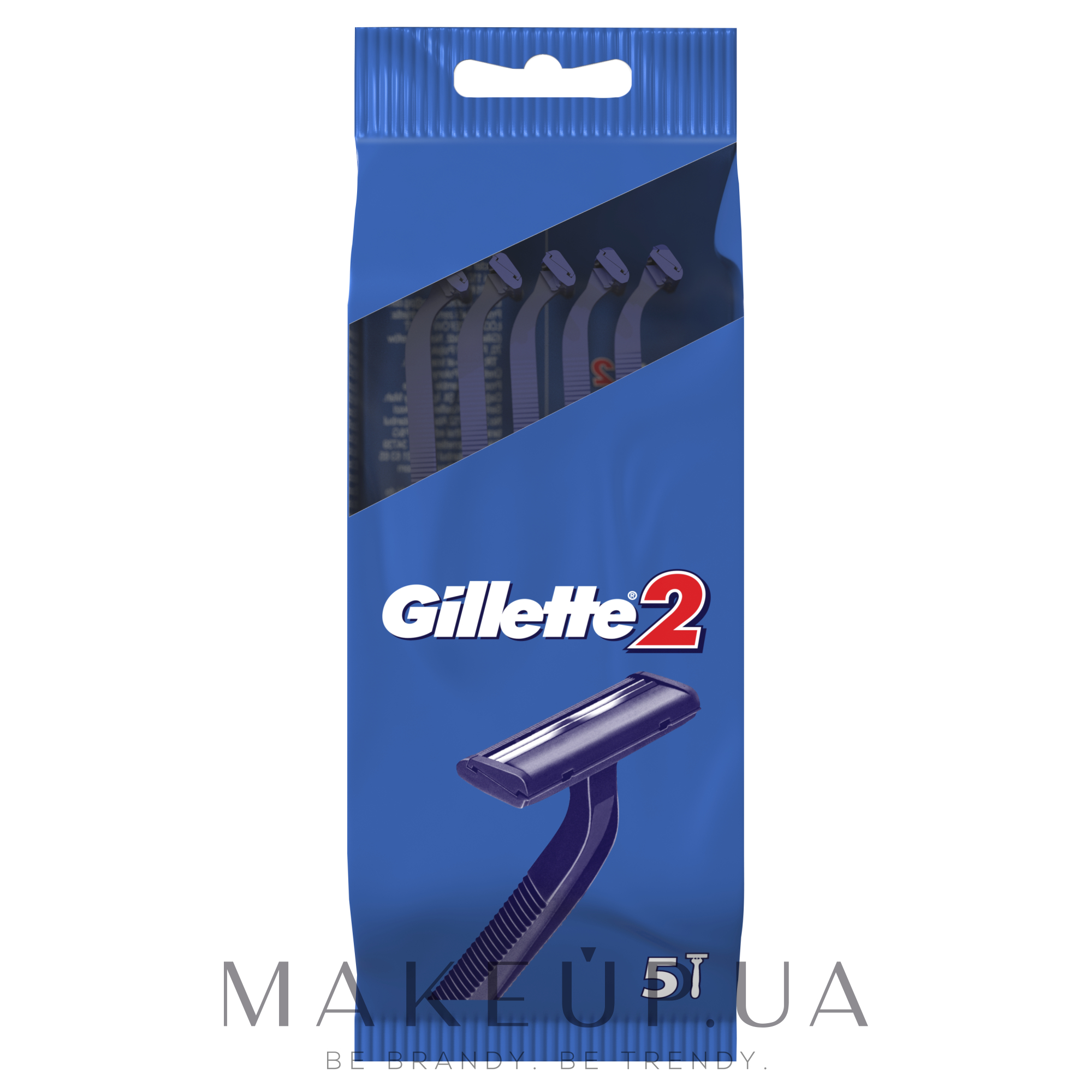 Набор одноразовых станков для бритья, 5 шт. - Gillette 2 — фото 5шт