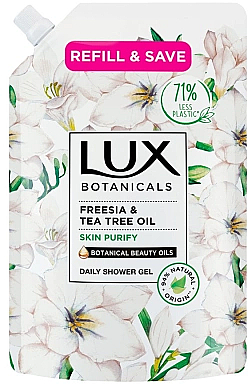 Гель для душу - Lux Botanicals Freesia & Tea Tree Oil Daily Shower Gel (дой-пак) — фото N1