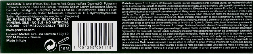 Набор для бритья - Proraso Classic Full Shaving Metal Box (cr/100ml + sh/cr/150ml + ash/cr/100ml + brush + glass) — фото N11