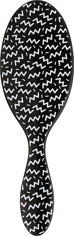 Расческа для волос, черная зиг-заг - Wet Brush Original Detangler Hipster Diagonal Checkers — фото N2