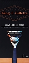 Бритва с триммером и 5 лезвиями - Gillette King C. Shave & Edging Razor — фото N1