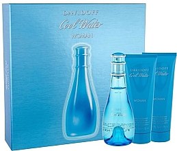 Духи, Парфюмерия, косметика Davidoff Cool Water Woman - Набор (edt/100ml + b/lot/75ml + sh/gel/75ml)