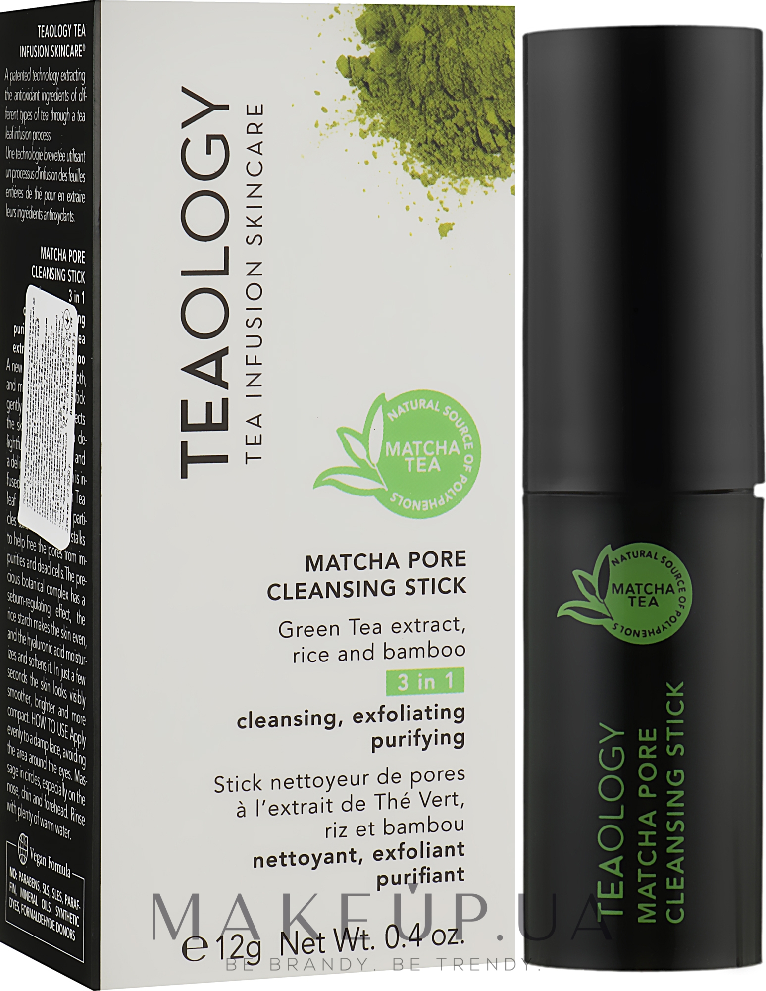 Очищувальний стік для обличчя - Teaology Matcha Tea Pore Cleansing Stick — фото 12g