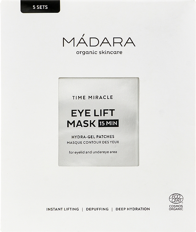 Маска вокруг глаз, 5 комплектов - Madara Cosmetics Time Miracle Eye Lift Mask 15min 5 Sets — фото N1