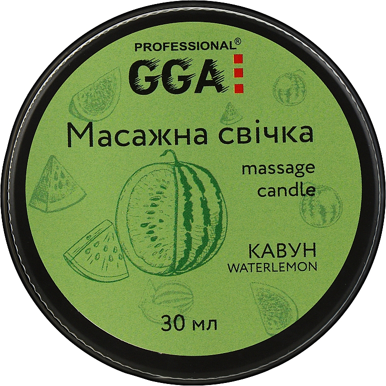 Массажная свеча "Арбуз" - GGA Professional Massage Candle — фото N1