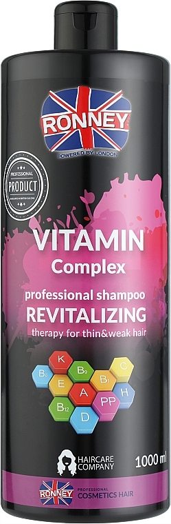 Шампунь для тонких и ослабленных волос с комплексом витаминов - Ronney Professional Vitamin Complex Revitalizing Shampoo — фото N1