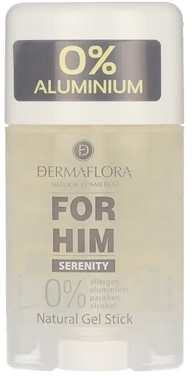 Гелевий дезодорант-стік для чоловіків - Dermaflora For Him Serenity Natural Gel Stick — фото N1