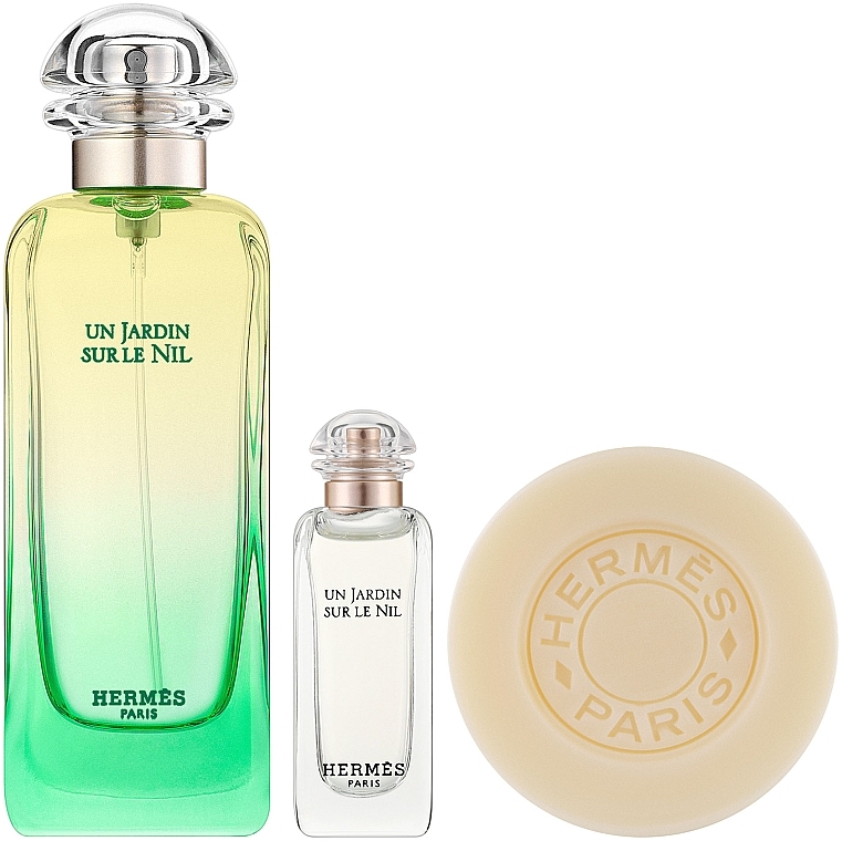 Hermes Un Jardin sur le Nil - Набір (edt/100ml + edt/7.5ml + soap/50g) — фото N2