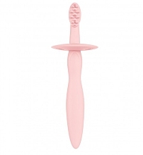 Силіконова щітка для зубів з обмежувачем, рожева - Canpol Babies — фото N2