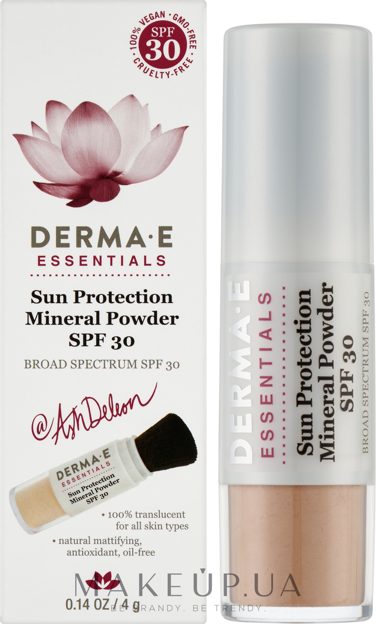 Сонцезахисна мінеральна пудра для обличчя - Derma E Mineral Face Powder SPF 30 — фото 4g