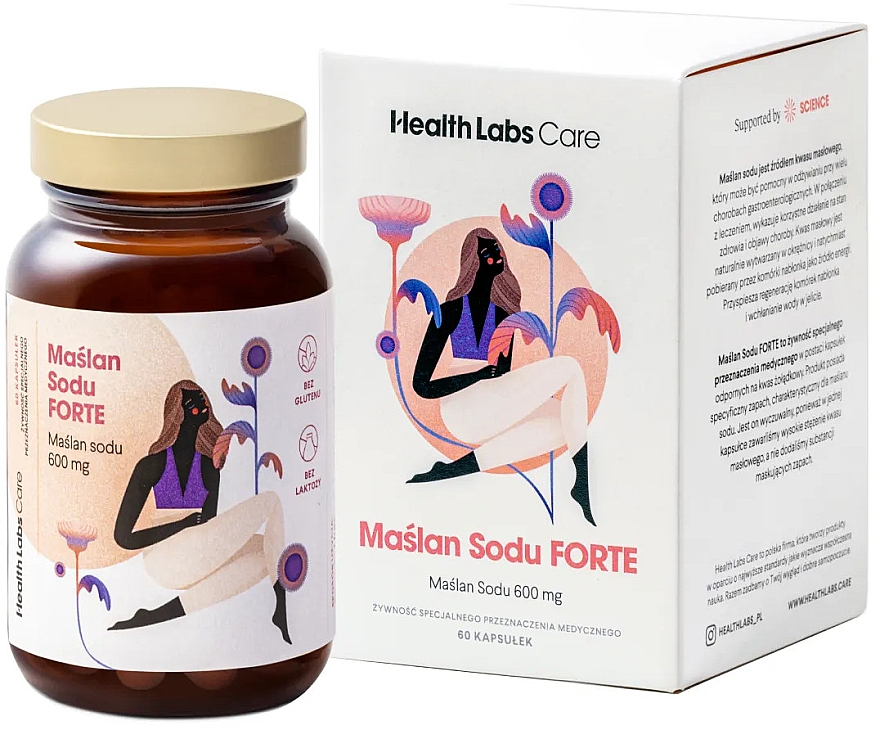 Дієтична добавка "Бутират натрію" - HealthLabs Maslan Sodu Forte 600 mg — фото N1