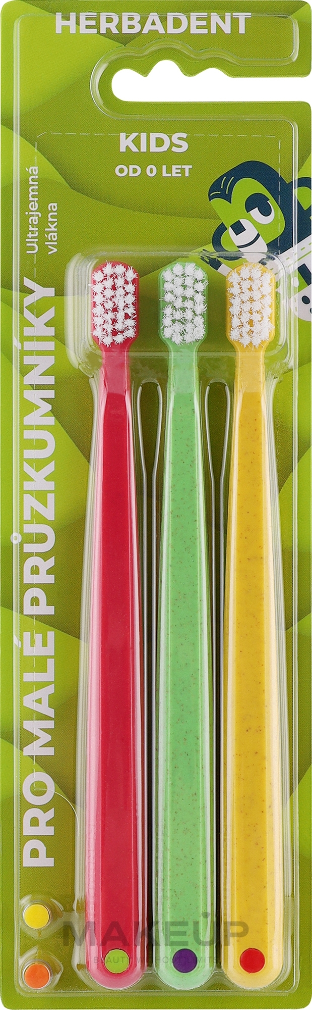 Зубная щетка детская, ультра мягкая, 3шт - Herbadent Toothbrush — фото 3шт