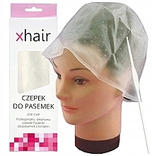Силиконовая шапочка для мелирования волос, с крючком - Xhair  — фото N2