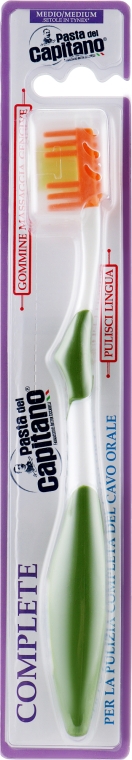 Зубная щетка, средняя, хаки - Pasta Del Capitano Toothbrush Complete Medium — фото N1