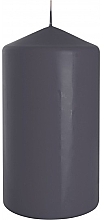 Свеча цилиндрическая 80x150 мм, серая - Bispol — фото N1