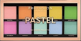 Парфумерія, косметика Палетка тіней для повік - Profusion Cosmetics Pastel 10 Shades Eyeshadow Palette
