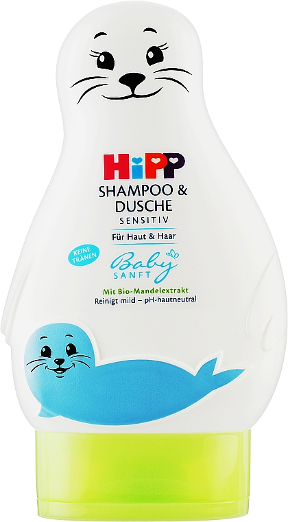 Детский шампунь и гель для купания - HiPP BabySanft Shampoo — фото N1