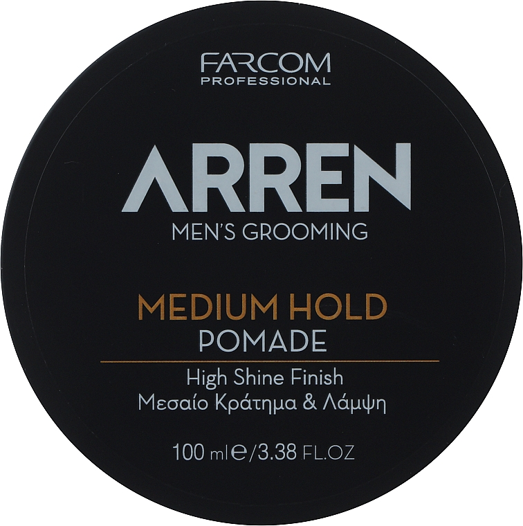 Помадка для укладки волос средней фиксации, глянцевая - Arren Men's Grooming Pomade Medium Hold — фото N1