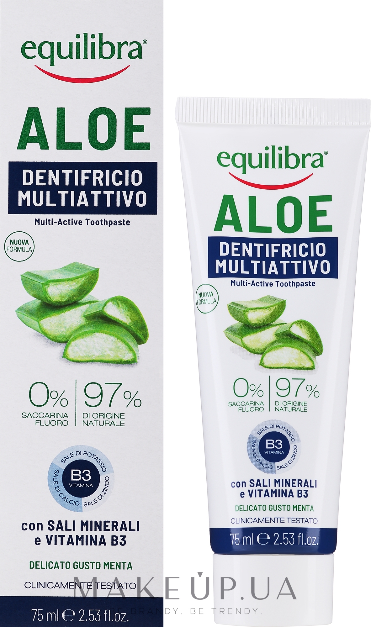 Зубна паста "Потрійна дія"  - Equilibra Aloe Toothpaste — фото 75ml