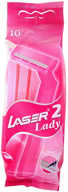 Одноразові жіночі станки для гоління, 10 шт. - Laser 2 Lady Twin Blade Razors — фото N1
