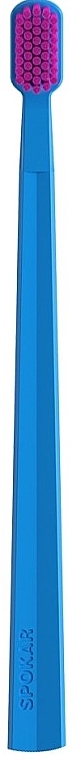 Зубна щітка "Х", суперм'яка, синьо-рожева - Spokar X — фото N2