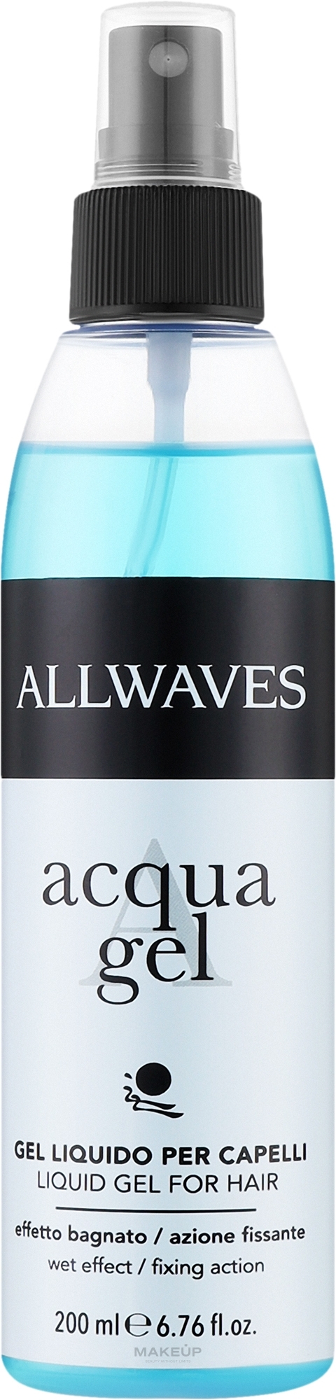 Гель-спрей для создания эффекта влажных волос - Allwaves Acqua Gel Wet Effect Liquid Gel — фото 200ml