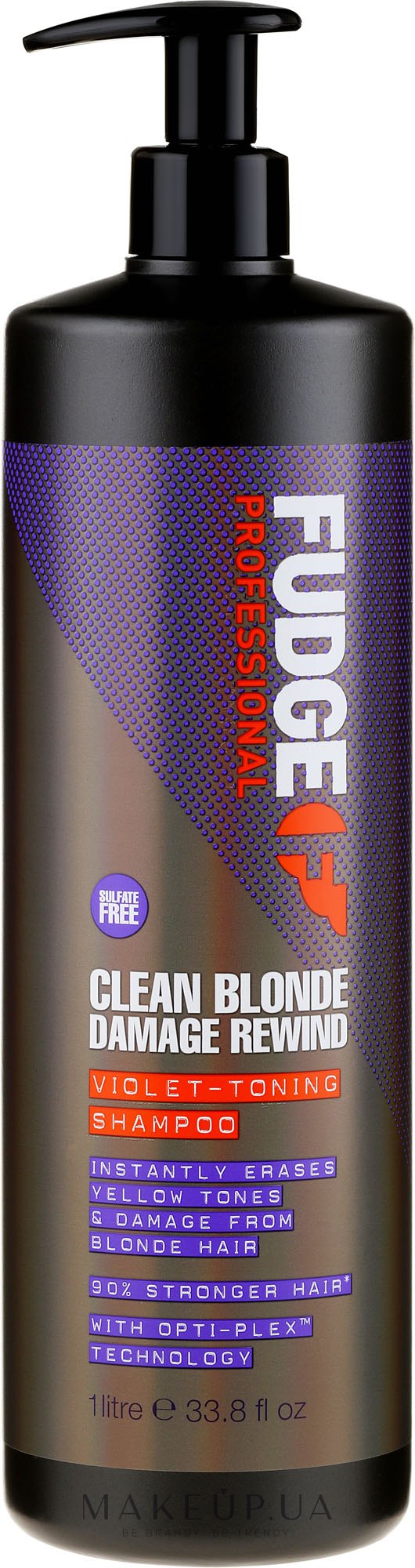 Тонирующий шампунь для волос - Fudge Clean Blonde Damage Rewind Shampoo — фото 1000ml