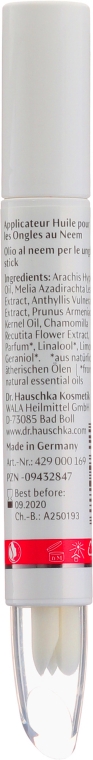 Масло для ногтей и кутикулы - Dr. Hauschka Neem Nail Oil Pen — фото N2