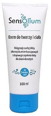 Крем для обличчя й тіла для догляду за шкірою, схильною до подразнень і псоріазу - Silesian Pharma SensOlium — фото N1