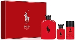 Ralph Lauren Polo Red - Набор (edt/125ml + edt/40ml + deo/75g) — фото N1