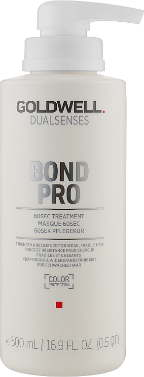 Укрепляющая маска для тонких и ломких волос - Goldwell DualSenses Bond Pro 60SEC Treatment — фото N3