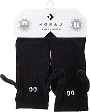 Прикольні шкарпетки з магнітними ручками, чорні - Moraj — фото N1