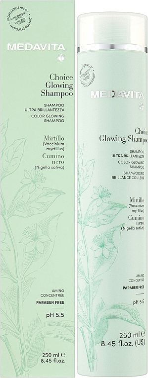 Питательный шампунь "Сияние и цвет" - Medavita Choice Glowing Shampoo — фото N3
